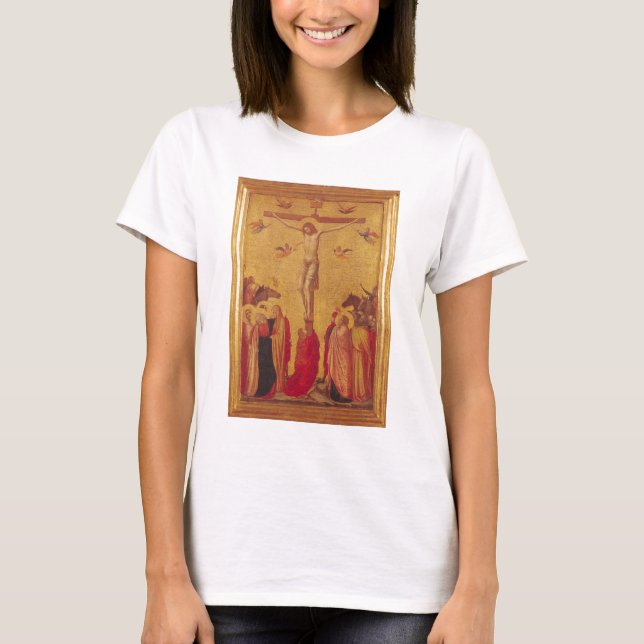 Camiseta A crucificação (tempera no painel) (Frente)