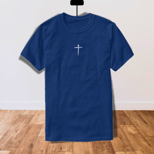 Camiseta A Cruz Cristã Três Pregos Brancos