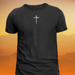 Camiseta A Cruz Cristã Três Pregos Brancos
