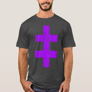 Camiseta A Cruz de Lorraine (púrpura de vintage)