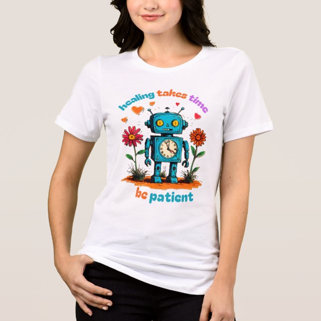 CAMISETA A CURA LEVA TEMPO, SEJA PACIENTE (Frente)