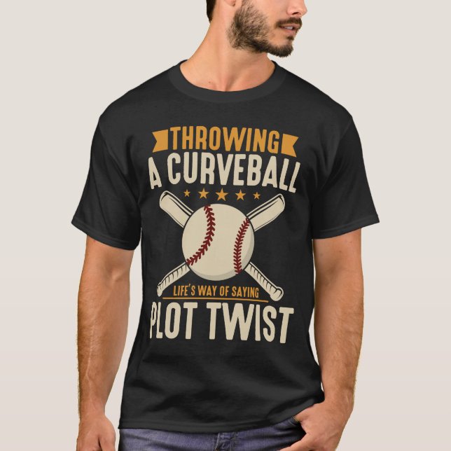 Camiseta A Curveball Plot Twist Funny Sports (Frente)
