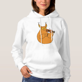 Camiseta A cute orange musical monster playing the violin 