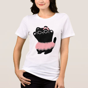 Camiseta "A Dança da Feminilidade: Um gato preto ganha vida