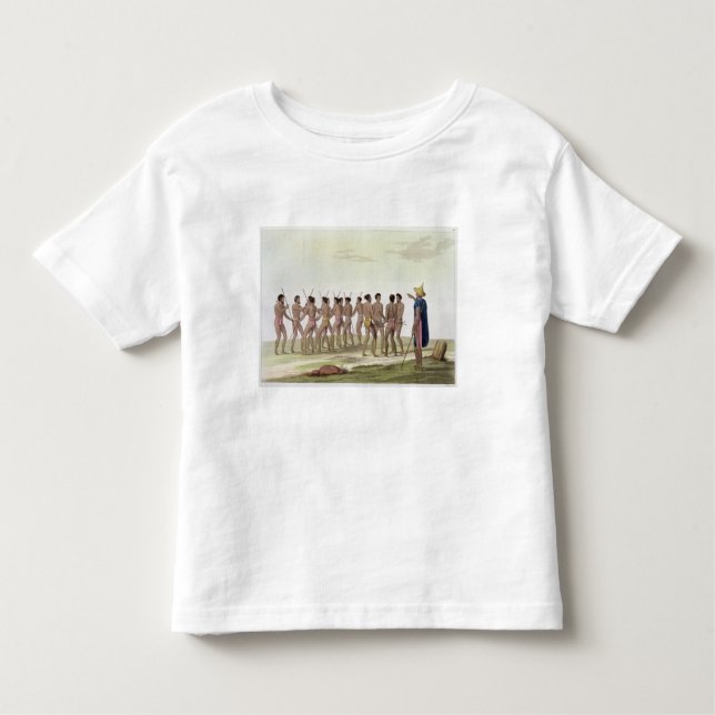 Camiseta A dança de guerra dos insulares de Caroline, (Frente)
