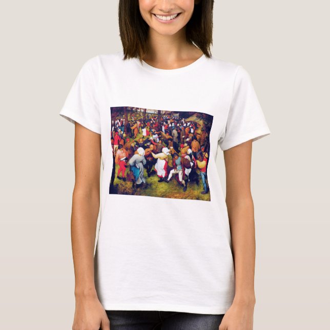 Camiseta A dança do casamento, Pieter Bruegel (Frente)