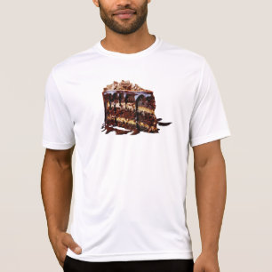 Camiseta A decadência do bolo de chocolate puro do Slippery