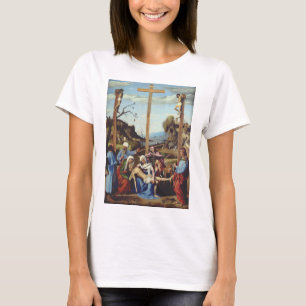 Camiseta A Deposição de Jesus Cristo Arte de Ícone Sagrado