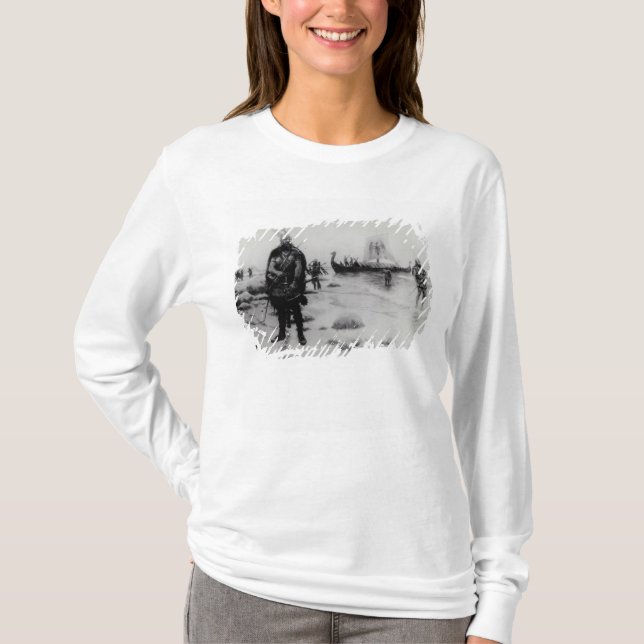 Camiseta A descoberta de América por Leif Eriksson (Frente)