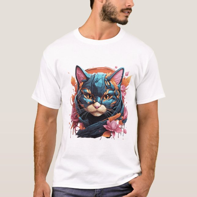 Camiseta A detailed illustration face magig futurist (Frente)