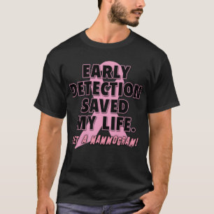 Camiseta A detecção atempada salvar o design do cancro da