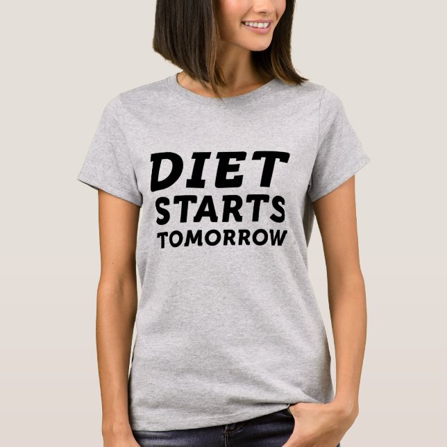 Camiseta A Dieta Começa Amanhã (Frente)