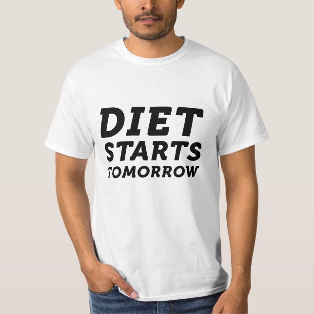 Camiseta A Dieta Começa Amanhã (Frente)