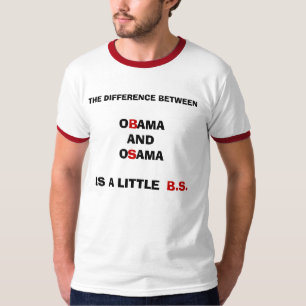 CAMISETA A DIFERENÇA NO MEIO, OBAMA E OSAMA
