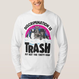 Camiseta A Discriminação É O Traje De Salmão Raccoon Bisexu