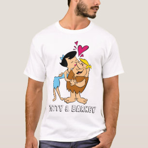 Camiseta A discussão de beijo dos Flintstones   Betty