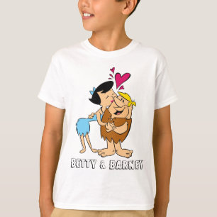 Camiseta A discussão de beijo dos Flintstones   Betty