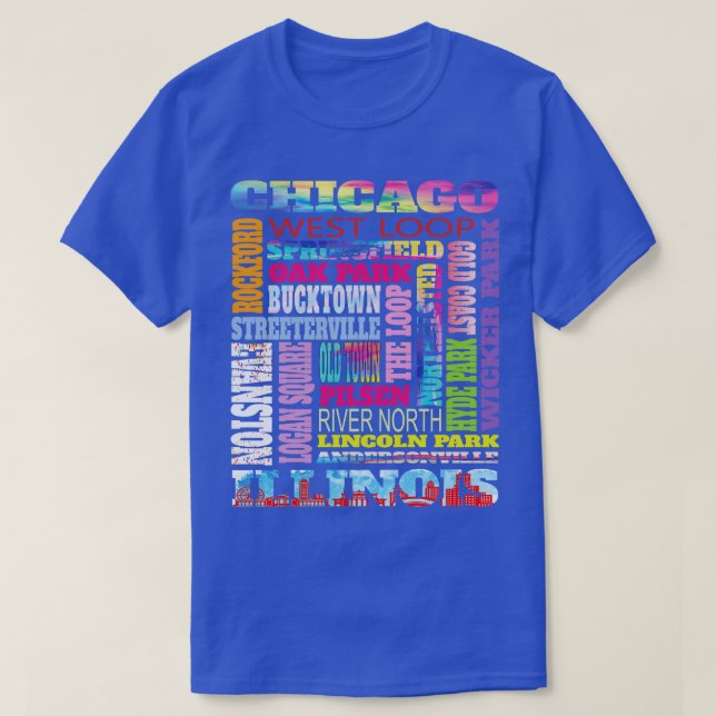 Camiseta A diversão dos bairros da cidade de Windy, em Chic (Frente do Design)