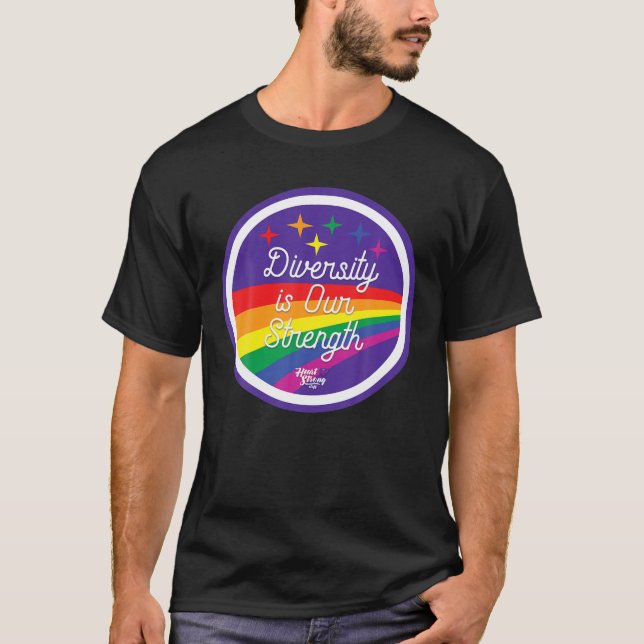 Camiseta A Diversidade É A Nossa Força Para A Orgulho gay (Frente)