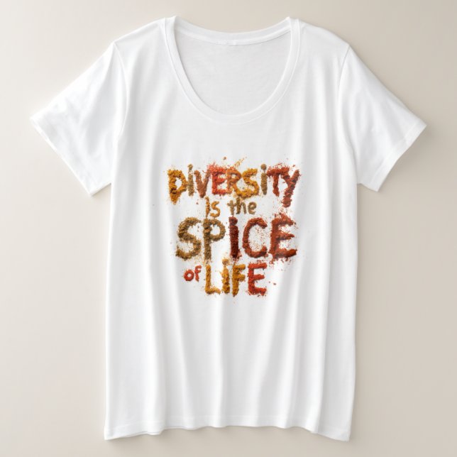 Camiseta A Diversidade é o Temperinho da Vida - Espaço Segu (Frente do Design)