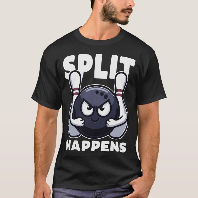 Camiseta A Divisão Acontece Com A Boliche Engraçada (Frente)