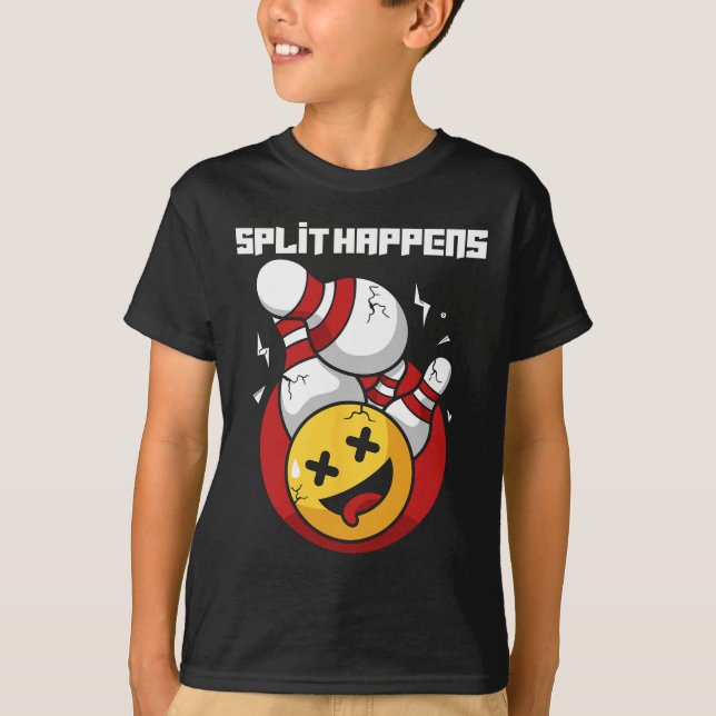 Camiseta A Divisão Acontece Com A Boliche Engraçada (Frente)