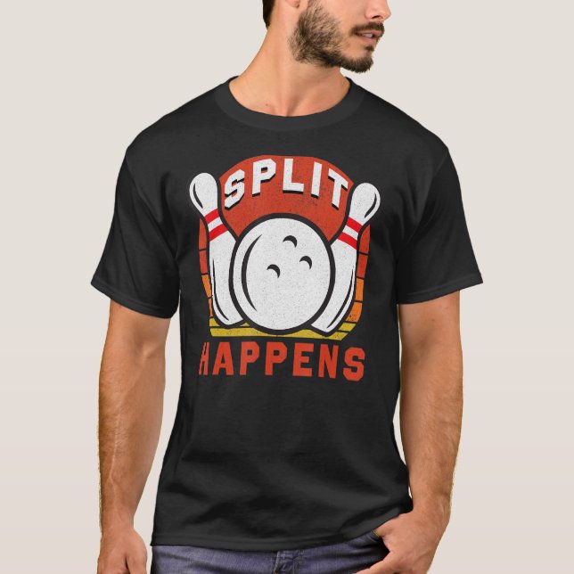 Camiseta A Divisão Da Boliche Retroativa Acontece Com As Di (Frente)