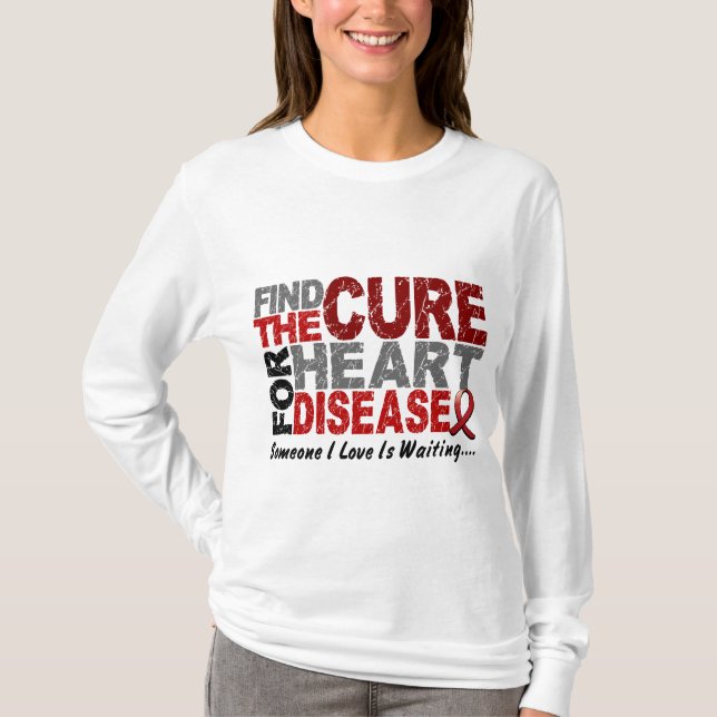 Camiseta A doença cardíaca encontra a cura 1 (Frente)