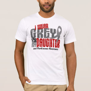Camiseta A doença de Parkinson EU VISTO o CINZA PARA MINHA