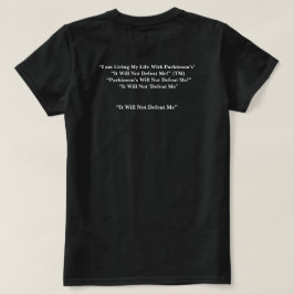 Camiseta A Doença de Parkinson Não Me Derrotará 