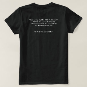 Camiseta A Doença de Parkinson Não Me Derrotará 