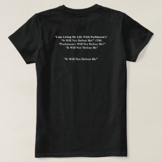Camiseta A Doença de Parkinson Não Me Derrotará 