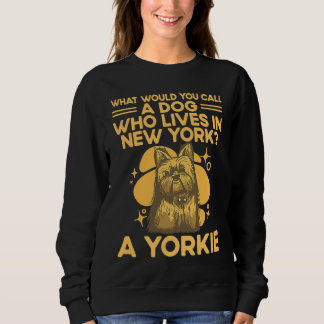 Camiseta A Dog Who Lives in New York Yorkshire Terrier Hum