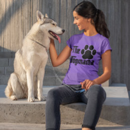 Camiseta A Dogmama Cachorro Pet Impressão de Pata Engraçado