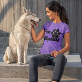 Camiseta A Dogmama Cachorro Pet Impressão de Pata Engraçado