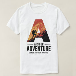 Camiseta A é para Adventure Hiking Mountain Design
