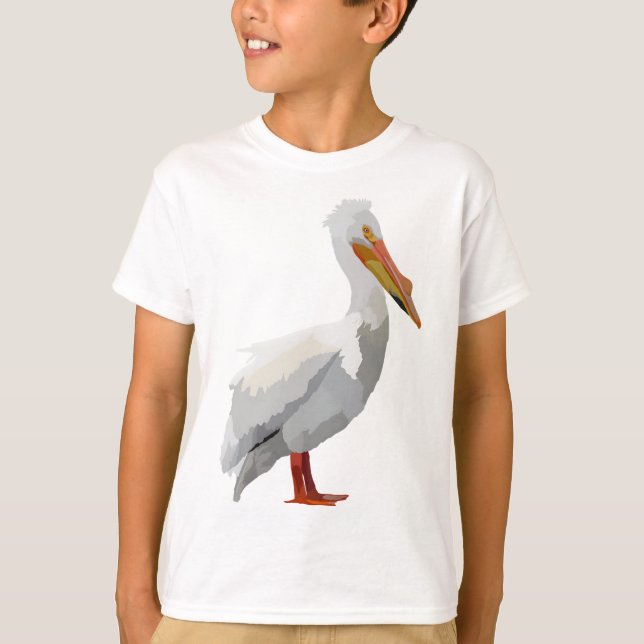 Camiseta A é para American White Pelican (Frente)