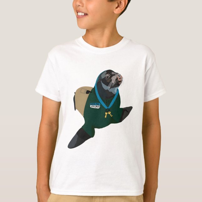 Camiseta A é para Animais como Zookepers (Frente)