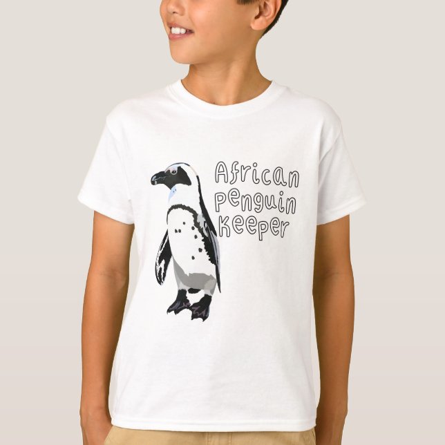 Camiseta A é para o Guardião de Pinguins Africano (Frente)