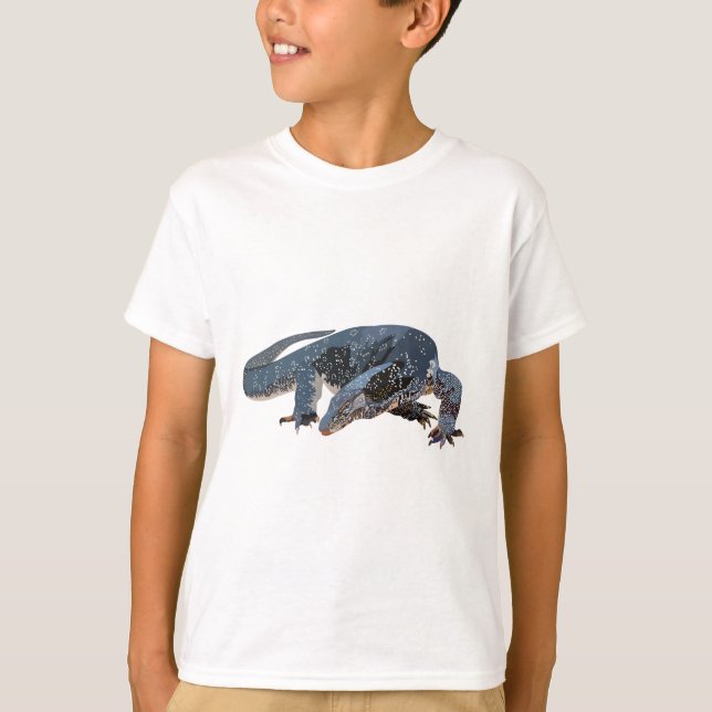 Camiseta A é para o monitor de água asiático Lizard (Frente)