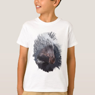 Camiseta A é para porcupina crista africana