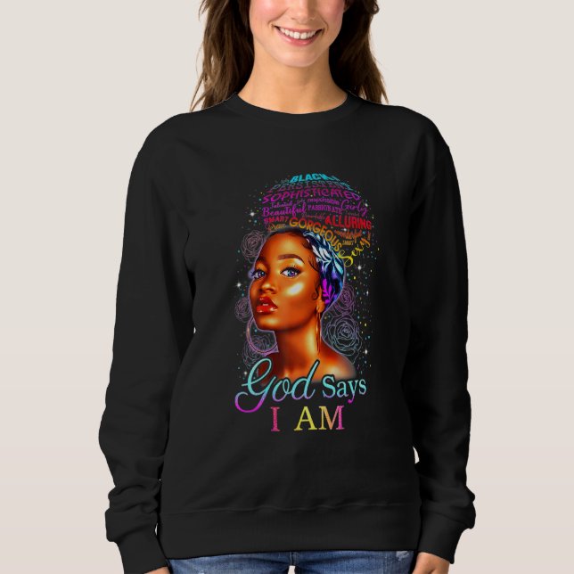 Camiseta A Ebonia Negra-Africana abençoada Rainha Empoderad (Frente)