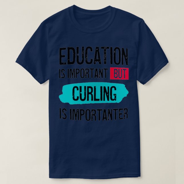 Camiseta A educação é importante, mas a cura é importante (Frente do Design)