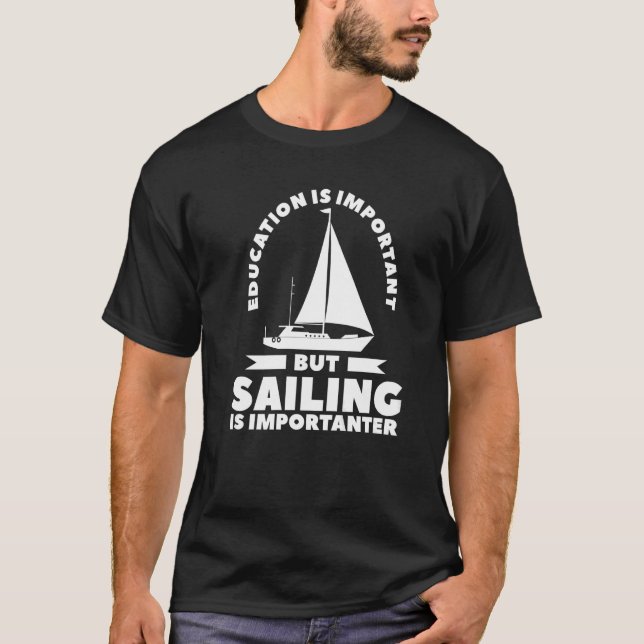 Camiseta A Educação É Importante, Mas A Navegação É Importa (Frente)