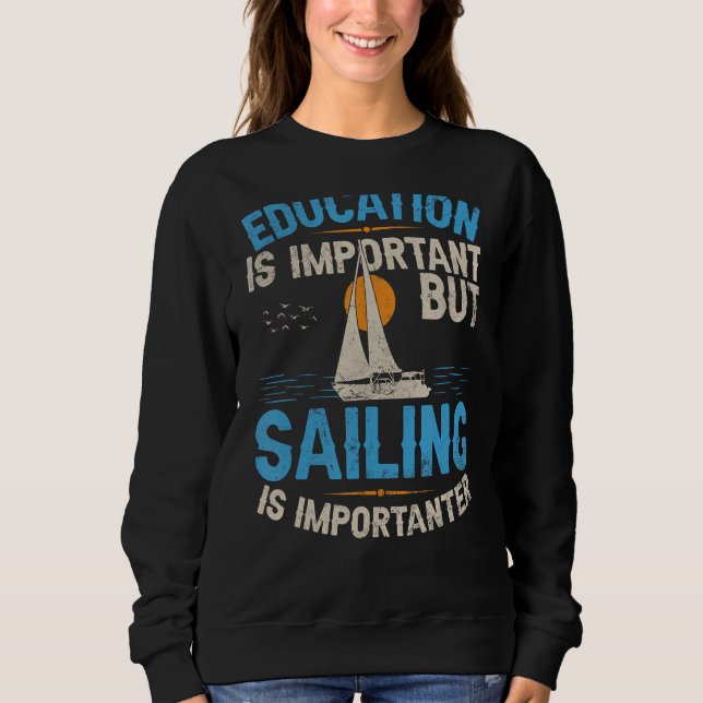 Camiseta A Educação É Importante, Mas A Navegação É Importa (Frente)