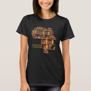 Camiseta A educação na África é biblioteca da liberdade