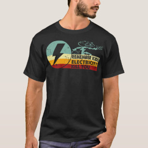 Camiseta A Eletricidade De Vintagem Retroativa Vai Matar-Lh