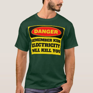 Camiseta A Eletricidade Irá Matar-Lo, Crianças 6