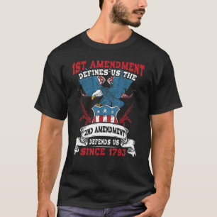 Camiseta A Emenda Do segundo Da Águia Dos Eua Defende O Pat