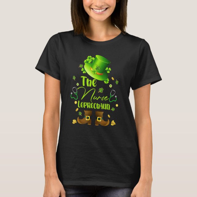 Camiseta A Enfermeira Leprechaun Shamrock Iris (Frente)
